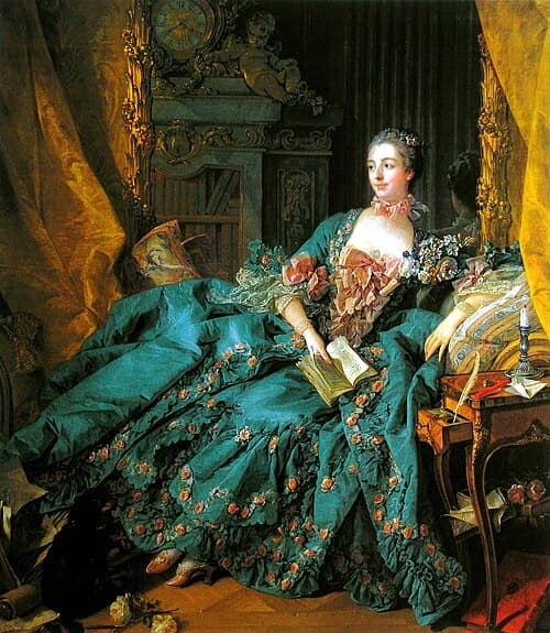 『ポンパドゥール侯爵夫人の肖像』（1756年）フランソワ・ブーシェ作